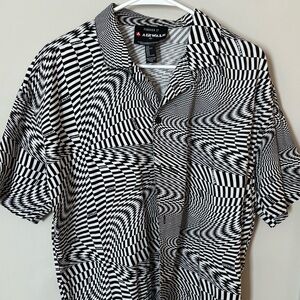 Forever 21 AIRWALK men’s black & white button up